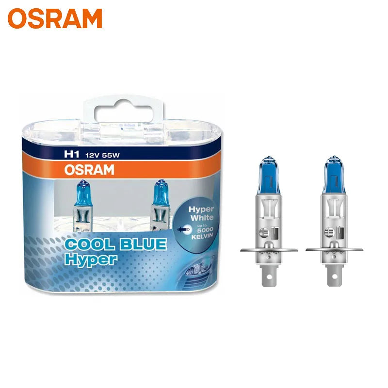 OSRAM  H7 H4 H1 H11 HB3 9005 HB4 9006 Halogen Headlight Car Light Hi/Lo Beam 5300K 12V 55W Cool Blue Hyper White Bulb(2 Pieces)