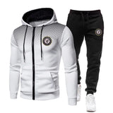 2024 Polka Dot Men's Clothing Tracksuit Hoodies SweatPants Two Piece Sets Suit Fashion Trend Sportswear Fleece Warm clothing