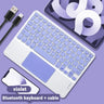 Backlit Touchpad Wireless Keyboard For Android IOS Huawei Xiaomi Tablet For iPad Pro Air Mini 6 Korean Russian Spanish Keyboard