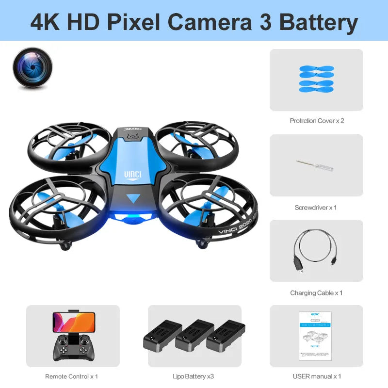 4DRC V8 Mini Drone 4k profession HD Wide Angle Camera 1080P WiFi fpv Dron Camera Height Keep Drones Camera RC Quadcopter Toys