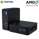 Topton Cheap AMD Gaming Mini PC Ryzen 7 3750H 5 3550H Barebone Computer Windows 11 2xDDR4 NVMe Mini PC Dual 4K UHD HTPC WiFi