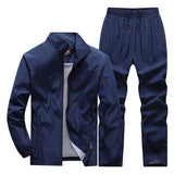 Men Sportswear Set Tracksuit New Spring Autumn Suit Fashion Sweatsuit 2 Piece Jacket+Pants Male Jogging Clothing Asian Size