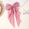 Fashion Two-layers Bowknot Streamer Hairpin Woman Girl Satin Ribbon Barrette Bow Back Head Spring Clip Headwear Hair Accessories