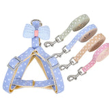 Dog Harness with 1.2m Traction Leash Adjustable Collars Harness for Dogs Collar Traction Rope For Puppy Teddy  Pet Accessories