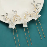 Bride Hairpins Wedding Hair Accessories Trendy Crystal U-shaped Alloy Hair Sticks Forks Girls Banquet Crowns Noiva Jewelry