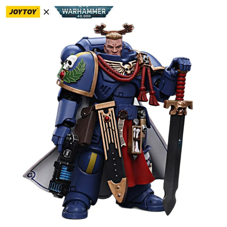 JOYTOY Warhammer 40k Action Figure Ultramarines Primaris Company Champion Parnaeus Veteran Intercessor Anime Military Model Toy