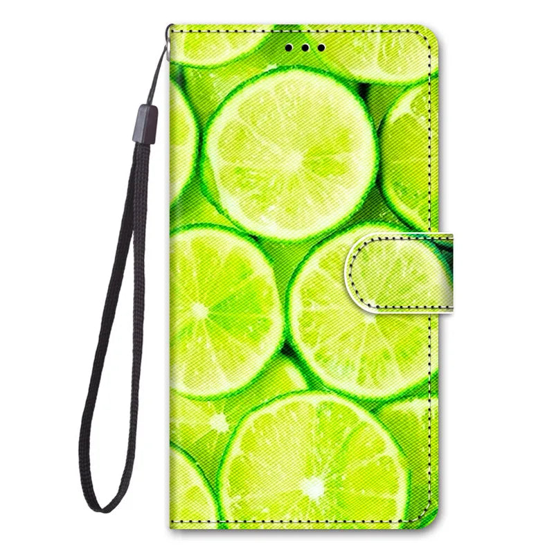 Leather Magnetic Case For Samsung Galaxy A25 A24 A14 4G A34 A54 5G SM-A256B A245F Phone Cover Flip Wallet Painted Funda Etui