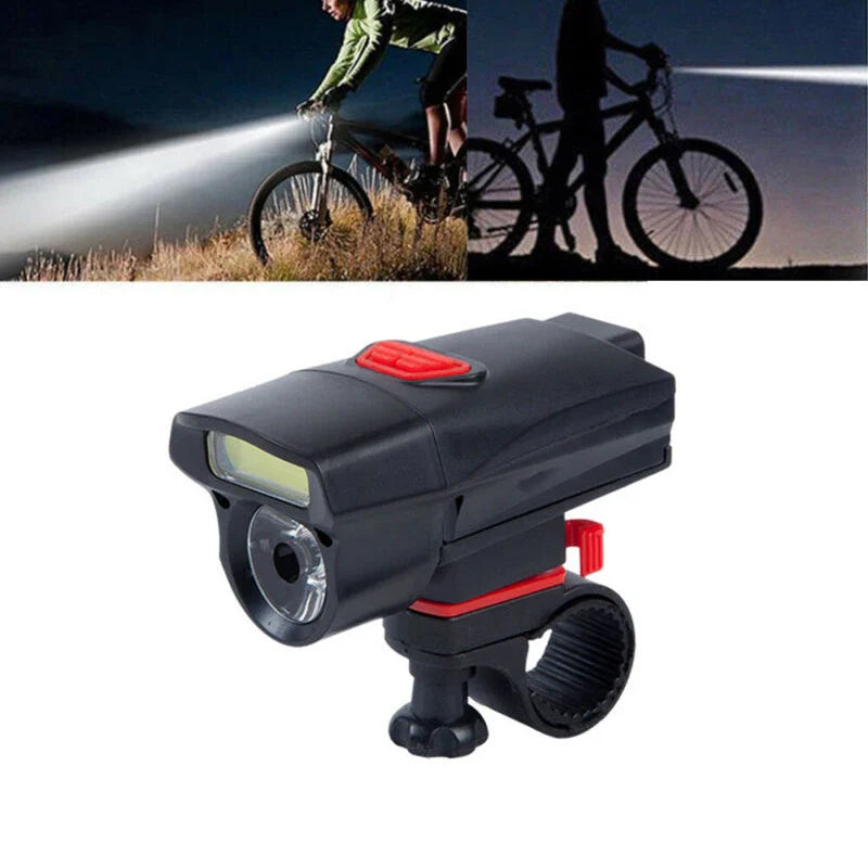 1 Set 17x12cm LED COB Cycling Bike Light With Clip Waterproof ABS Riding Bicycle Accessories Front Torch Double Lamp