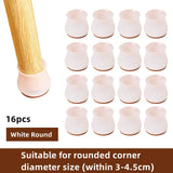 8/16pcs Silicone Table Chair Leg Caps With Felt Anti-Slip Pad Furniture Feet Cover Wooden Floor Scratch Resistant Protectors Mat