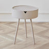 Cream style round bedside table modern bedroom storage cabinet high-end fashionable storage cabinet