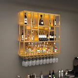 Club Hanging Wine Cabinet Shelf Whisky Liquor Display Metalic Bar Cabinet Industrial Modern Armario Para Vinos Home Furniture