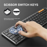 ProtoArc XKM01 Tri-Fold Bluetooth Wireless Keyboard and Mouse Combo Protable Slim 2.4g Full Size 105 Key Foldable Keyboards