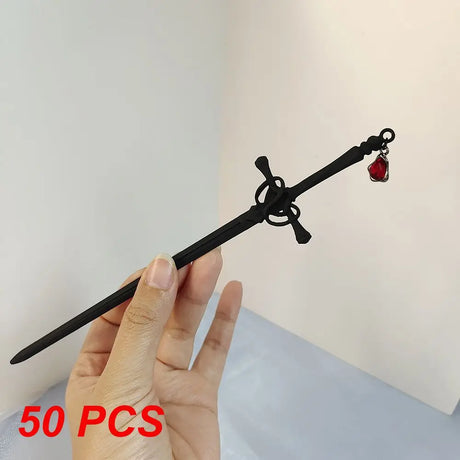 New Retro Sword Hairpin Hair Jewelry Chinese Simple Punk Metal Hair Sticks Women DIY Hairstyle Headwear Design Tools Accessories