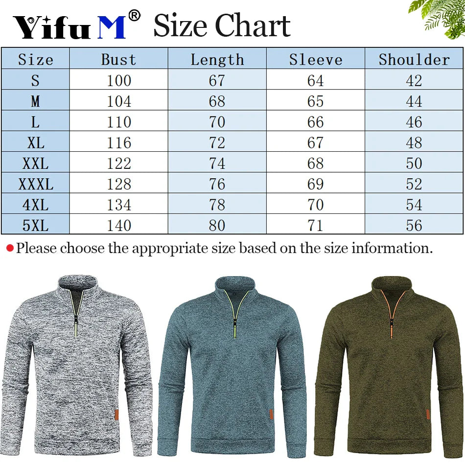 Custom Your Logo Men's Sweatshirts Half Zipper Pullover Male Long Sleeve Flleece Sweater Standcollar Snowflakes Hoodies Men New