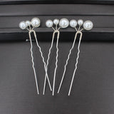 Fashion Metal U Shape Pearl Hairpin Clips Wedding Bridal Updo Ornaments Ancient Costume Modeling Hair Jewelry Accessories Gifts