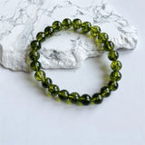 Natural Stone Bracelet Peridot Crystal Beads Jewelry Gift For Men Magnetic Health Protection Women Elastic Thread 6 8 10mm Green