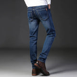 New Jeans Men's Winter Seasons Regular Straight Leg Men's Pants Elastic Slim Fit Casual Men's Pants