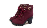 New Women autumn Winter Snow Boots Thick bottom short  Boots Women's Shoe high-heeled shoes +AA