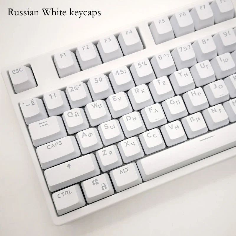 104 Keys Russian Korean Backlit Keycaps For Mechanical Gaming Keyboard Cherry MX Switch OEM Profile ABS Keycap Gamer Custom DIY