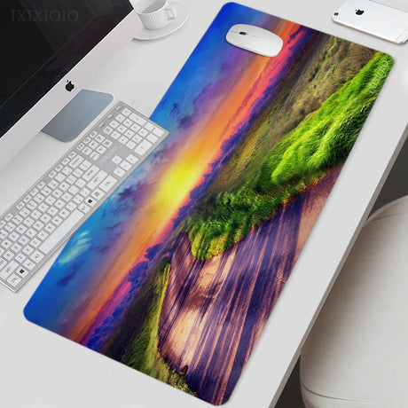 Mouse Pad Gaming Highway Scenery XL HD New Computer Mousepad XXL MousePads Mechanical Keyboard Pad Office Soft Carpet Mice Pad