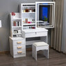 Dressing Table Length Drawers Amp Stool  Bedroom Small Apartment Simple Modern Sliding Mirror Simple Storage Cabinet Furniture