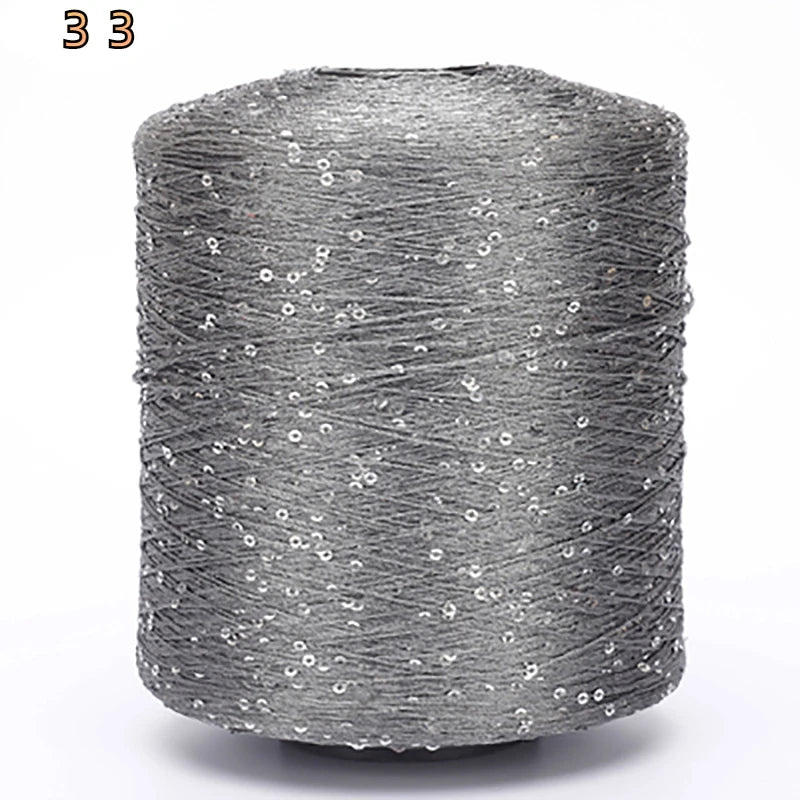 500G Glitter FancyYarn Sequin  Hand Crochet Thread Knitting Clothes Needleworkyarn With Sequins Knitting Yarn Needlework Sequins