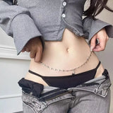 Rhinestone Waist Chain String Briefs Custom Name Thong For Women Customize Letters Bikini Panties Body Jewelry DIY Gifts Hotwife