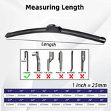 For Renault Megane 2 2002-2006 Car Front Rear Wiper Blades Soft Rubber Windscreen Wipers Auto Windshield 24"18"9" 2003 2004 2005