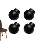 Chair Leg Covers Chair Leg Covers to Protect Floors 4Pcs Non-slip Round Black Rubber Caps for Chair Legs Table Feet Furniture