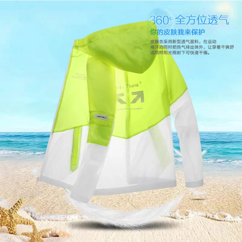 Men Summer Ultralight Jacket Thin Sunscreen Casual Zip-Up Coat Breathable Quick Dry Jackets Sports Male Stand Collar Skin Coats