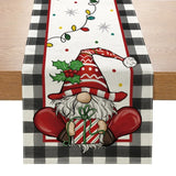 Christmas Table Runner New Xmas Decor Creative Print Linen Dinner Table Mat Tablecloth Merry Christmas Decor Home Xmas Ornaments