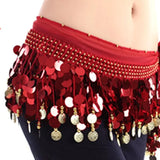 Belly Dance Belt Costumes Sequins Tassel Belly Dance Hip Scarf For Women Belly Dancing Belts Colors Belt