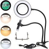 NEW 72LEDS  Illuminated Magnifier USB 3 Colors LED Magnifying Glass for Soldering Iron Repair/Table Lamp/Skincare Beauty Tool