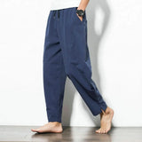 Harem Pants New Men's Cotton Linen Loose Pants Male Casual Solid Color Pants Trousers Chinese Style Sweatpants