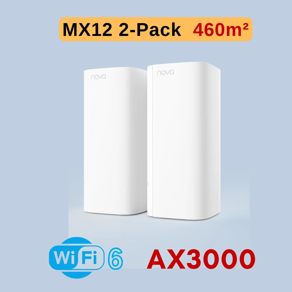 Tenda AX3000 WiFi6 Mesh System EX/MX12 Wireless Router Wi-Fi6 Mesh WiFi Router up to 7000 sq.ft. Wifi range extender WIFI 6 Mesh