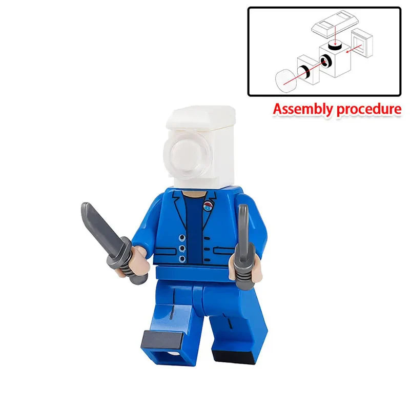 Skibidi Toilet Mini Building Block Anime Action Figure Super Titan TV Man Cameraman Assembly Toy Bricks Wholesale