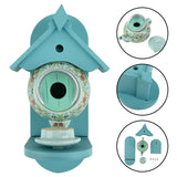 Bird House Feeder Teapot Birdhouses Hanging Hummingbird Feeders Ceramic Resin Teapot Feeder Outdoor Garden Yard Decor