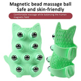 Portable Roller Ball Massage, Glove Muscle Relax Slimming Magnetic Bead Body Massager, Hand Held Massager for Muscle Back Neck