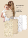 4Pcs/Set Soft Muslin Cotton Gauze Shoulder Rag Baby Burping Pad Ruffle Newborn Baby Burp Cloths