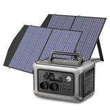 ALLPOWERS R600 Solar Generator with Solar Panel included, 600W 299Wh LiFePO4 Portable Power Station with Solar Charger for Camp