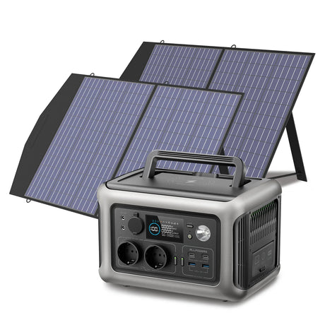 ALLPOWERS Solarpanel 100W 140W 200W Solar Energy Charger with LiFePo4 Battery 299Wh 600W Portable Power Station for Camping RV