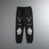 DARC Wolves Joggers Street Pants Casual Warm Oversize Baggy Joggers US Oversize