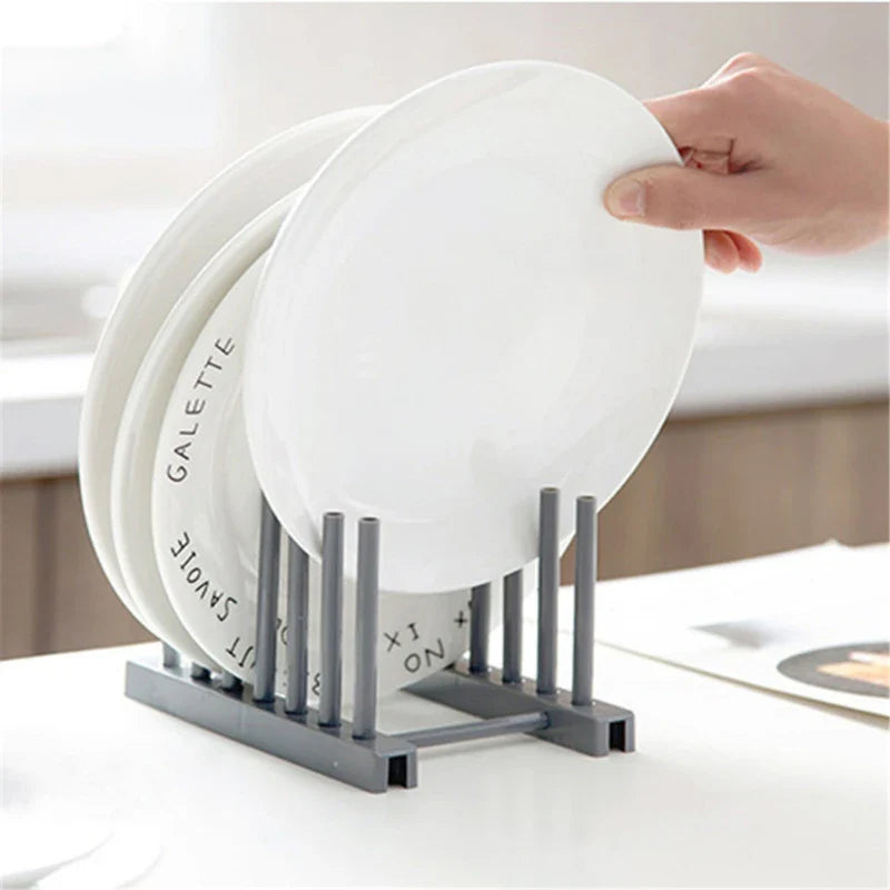 Household Plastic Bowl and Dish Rack Kitchen Supplies Drainage and Detachable Storage Frame Plate and Pot Cover Racks