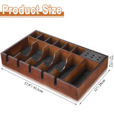 Professional Barber Wooden Clipper Tray Anti-slip Hairdresser Trimmer Organizer Barbershop Table Collector Razor Tool Case Box