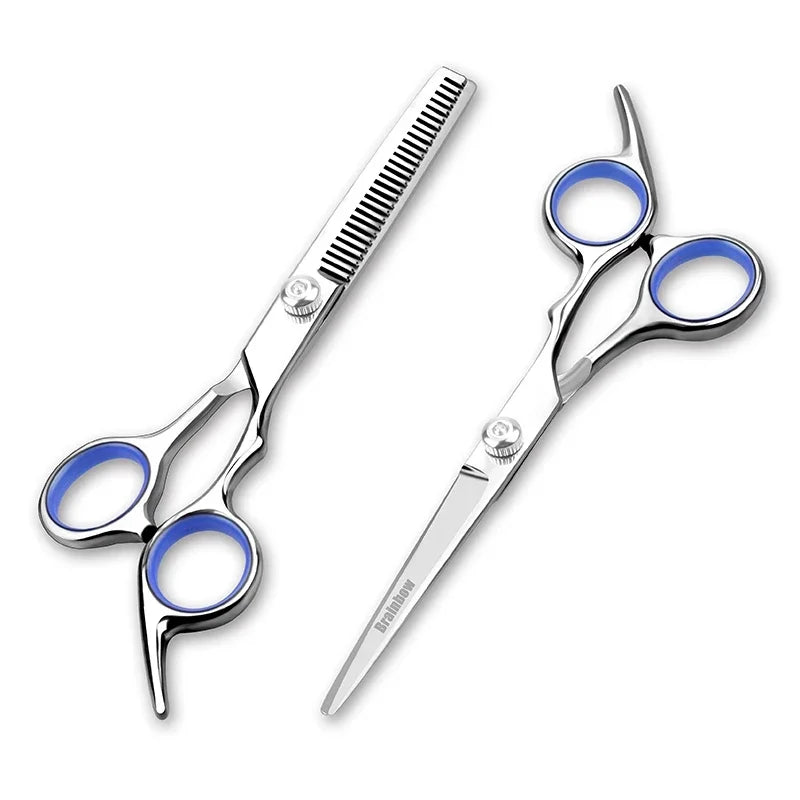 Brainbow 6''Hair Scissors Stainless Steel Salon Hairdressing for Home&Family Cutting Thinning Scissor Haircut Hair Styling Tools