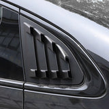 For Chevrolet Malibu 2016-2021 Car Rear Louver Window Side Shutter Cover Trim Sticker Vent Scoop ABS Carbon Fiber Accessories