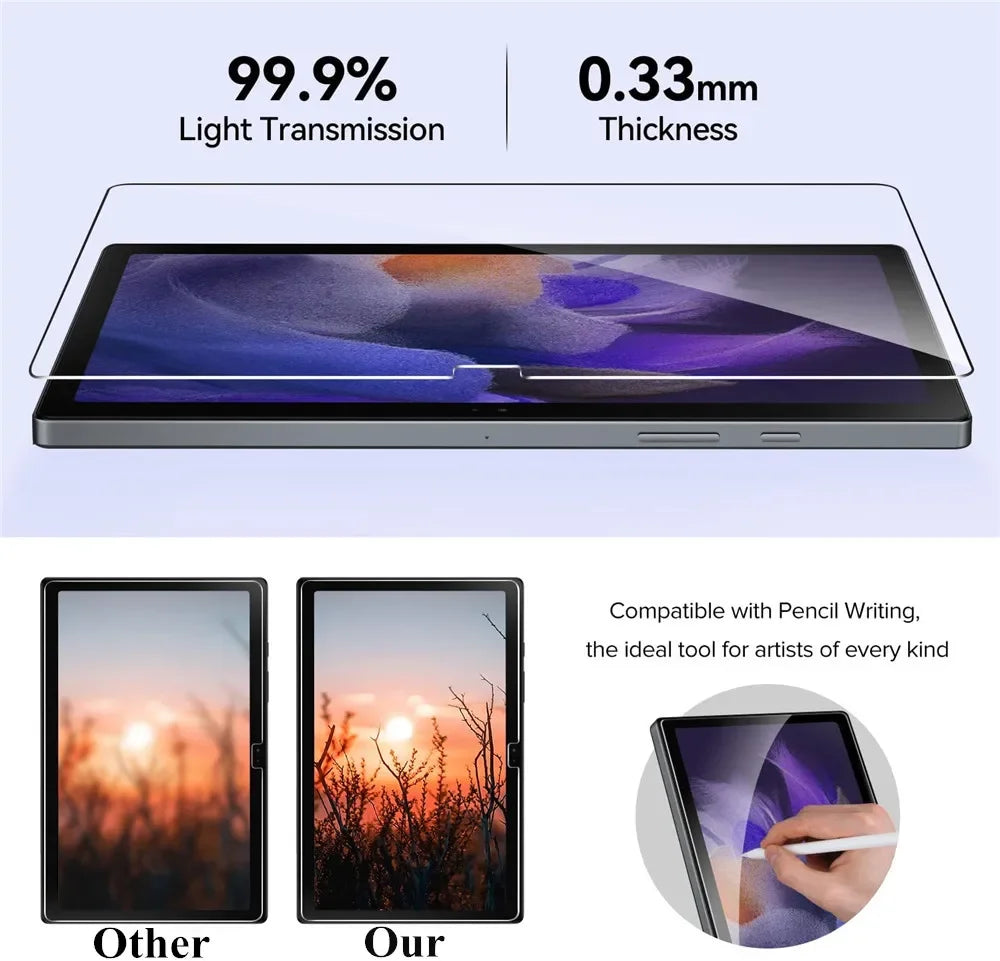 3Pack Tempered Glass for Samsung Galaxy Tab A9 Plus HD Film Clear for Galaxy Tab A9 A8 A7 Lite Tablet Screen Protector