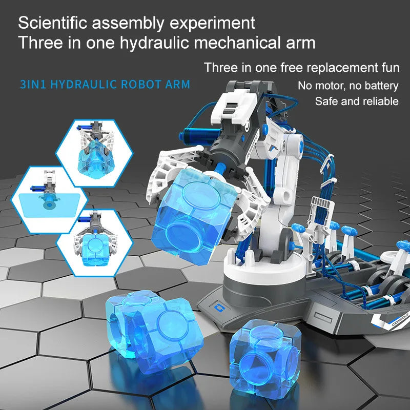 DIY Assembled Robot Arm Kids Toy Science Experiment Technology Games Model Kit STEM Educational Toys Children Gift Novelty Toy