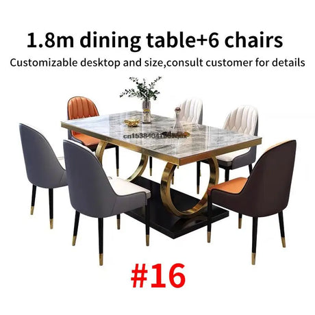 24 Dining Room Table Set Luxury Kitchen Furniture Modern Minimalist Dining Table With 6 Seats Customize Desktop Table And Chairs