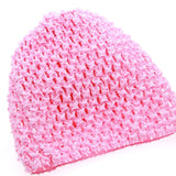 20/80pcs Children Elastic Crochet Knitting Nightcap Soft Crochet Sleeping Hat for Baby Girls Relaxing Hair Mobcap Accessories